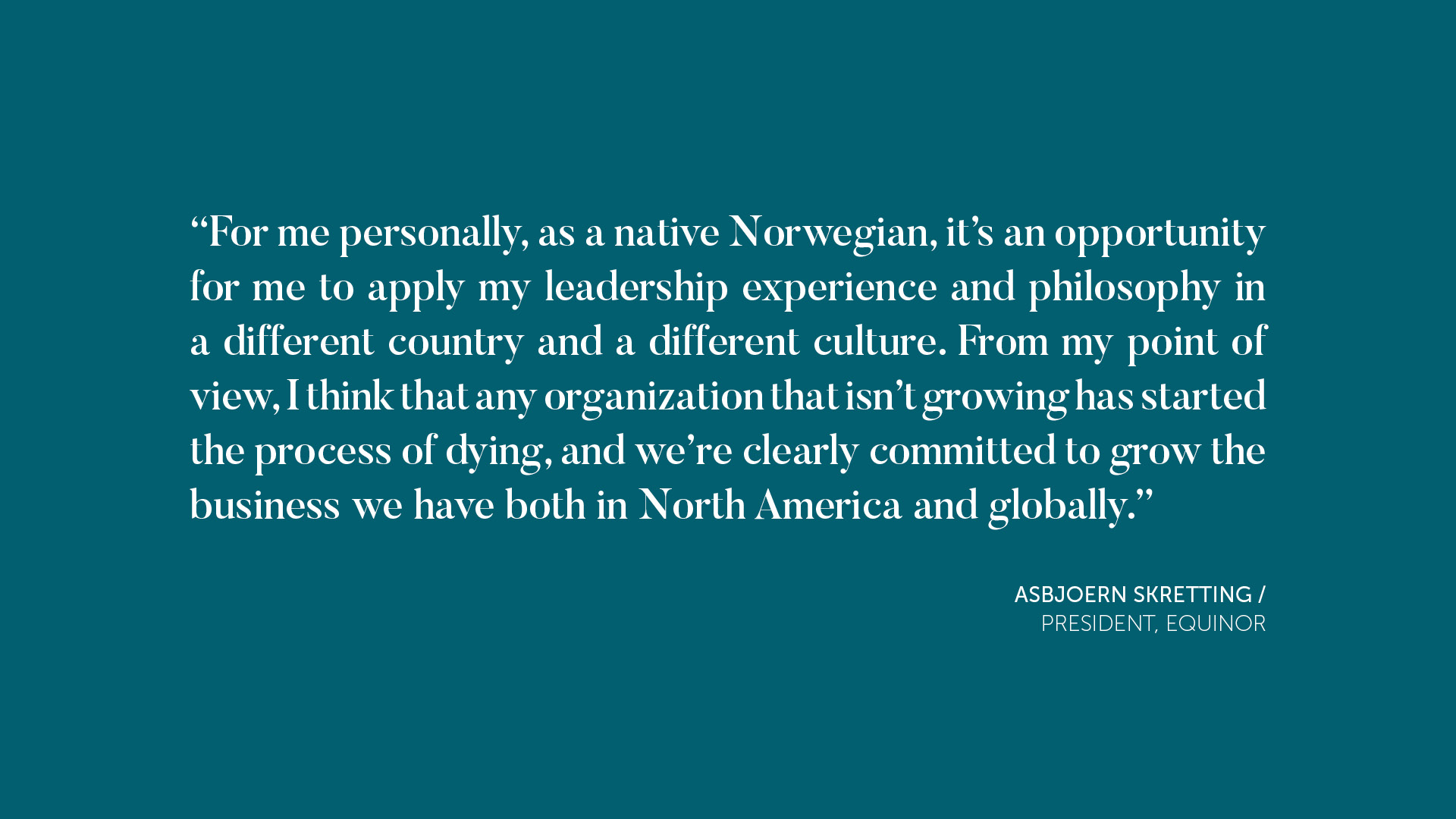 - Thriving in a changing energy industry